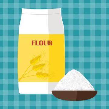 Package of flour Stock Illustration