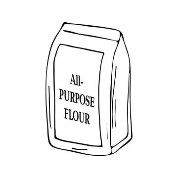 Package of flour Stock Illustration