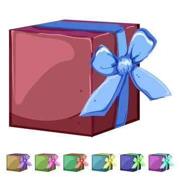Package gift box cartoon vector graphic Stock Illustration