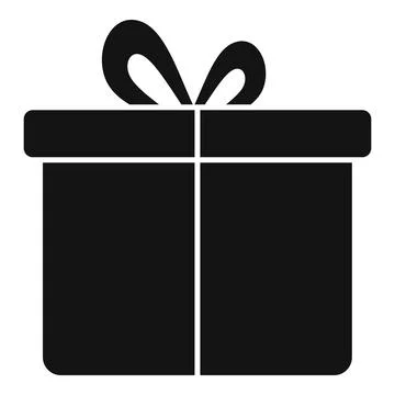 Package gift box icon simple vector. Stand valentine day 스톡 일러스트
