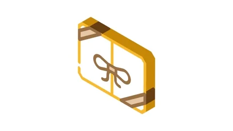 Package gift box isometric icon animation Stock Footage 327294506