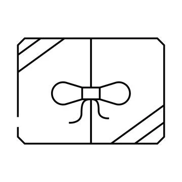 Package gift box line icon vector illustration イラスト素材