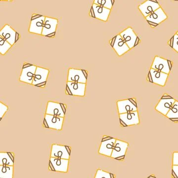 Package gift box vector seamless pattern Stock Illustration