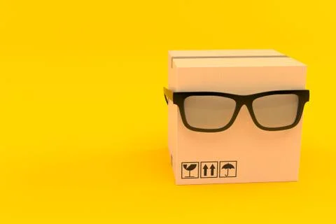 Package with glasses Stock Illustration