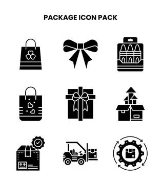 Package Glyph Icons Pack Illustration