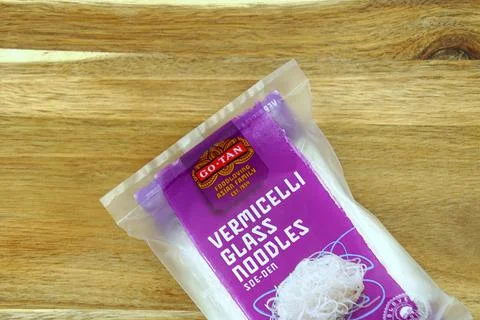 Package of Go-Tan Vermicelli Glass Noodles Stock Photos