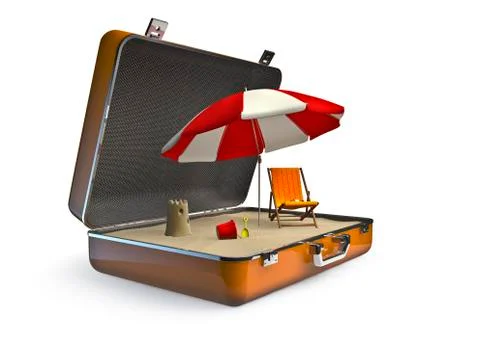 Package holiday beach Stock-Illustration