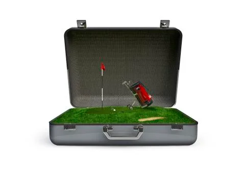 Package holiday golf Illustrazione stock