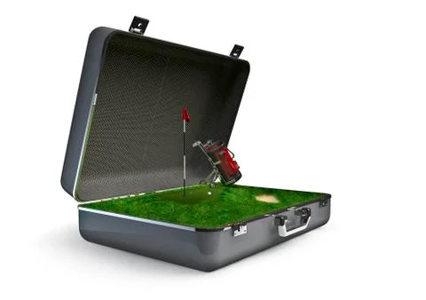Package holiday golf Illustrazione stock