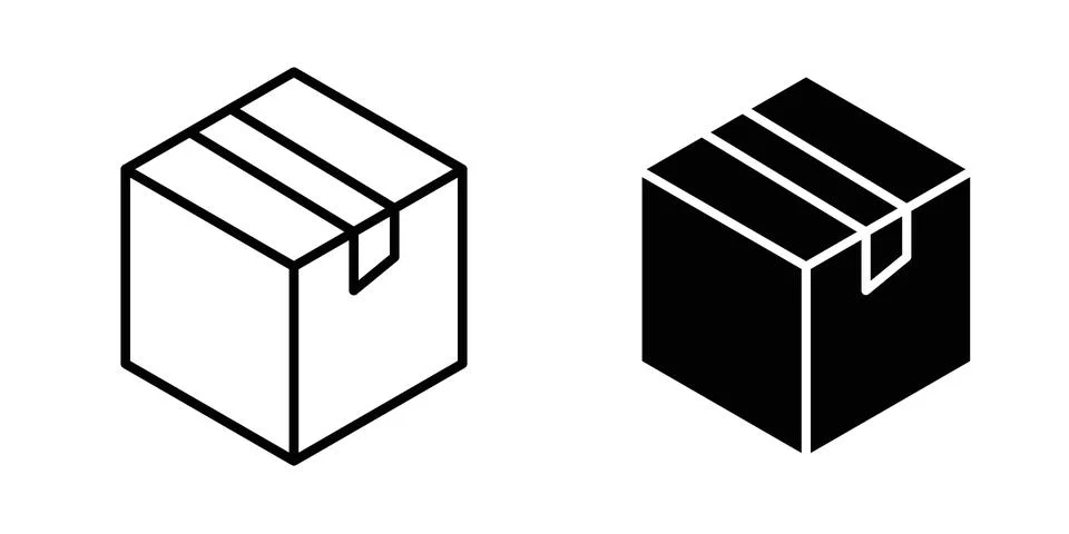 Package icon for design projects and web UI 스톡 일러스트