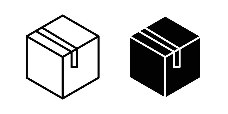Package icon graphic element. web icon set Illustrazione stock