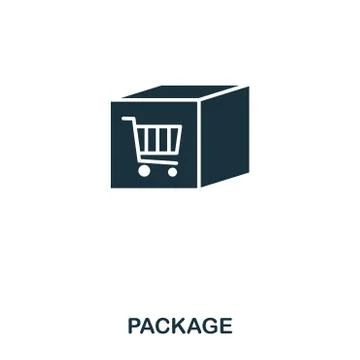 Package icon. Line style icon design. UI. Illustration of package icon Stock Illustration