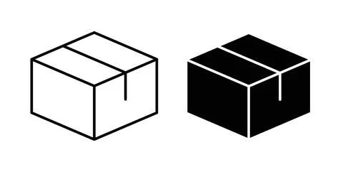 Package icon. Style is flat and line symbol Stockillustratie