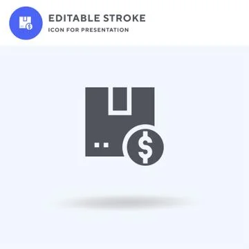 Package icon vector, filled flat sign, solid pictogram isolated on white, logo イラスト素材