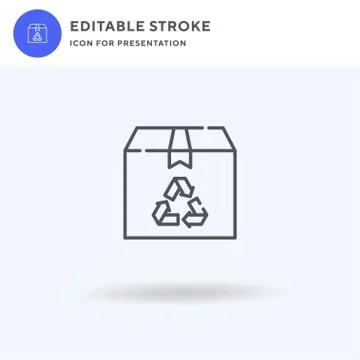 Package icon vector, filled flat sign, solid pictogram isolated on white, logo Stock Illustration