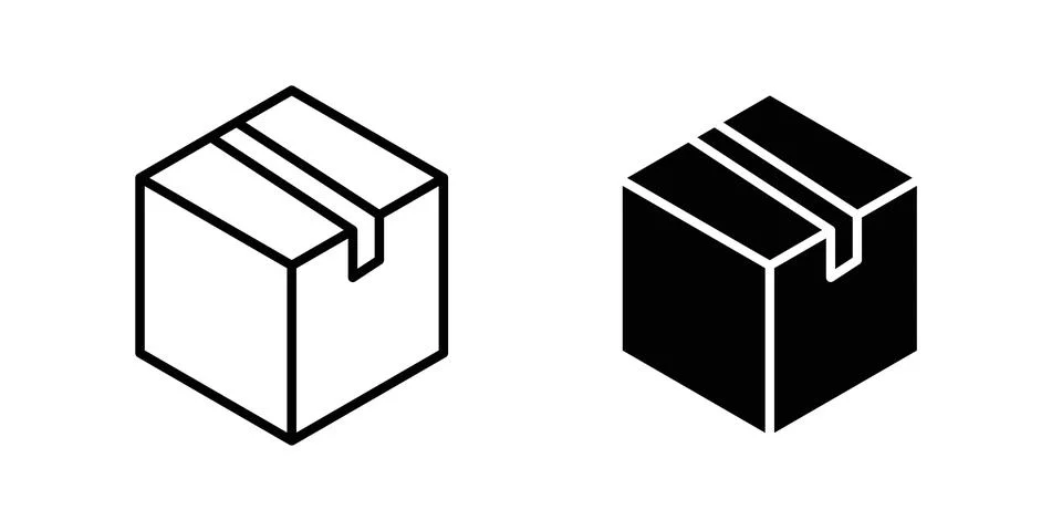 Package icon vector symbol graphics Illustrazione stock
