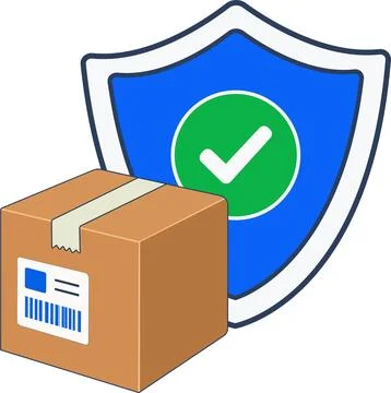 Package Insurance for Secure Freight Shipping Stock-Illustration