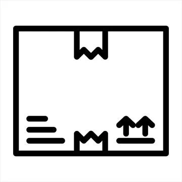 Package line icon vector illustration isolated on white background Stock Illustration