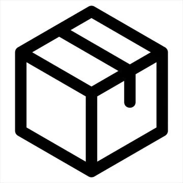 Package line icon vector illustration isolated on white background Stock Illustration