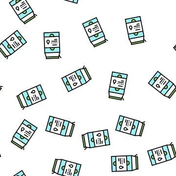 Package liquid probiotics vector seamless pattern Illustrazione stock