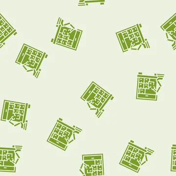 Package loading autonomous delivery glyph seamless pattern Illustrazione stock
