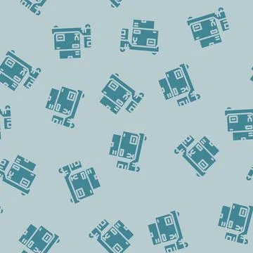 Package loading autonomous delivery glyph vector seamless pattern Ilustración de archivo