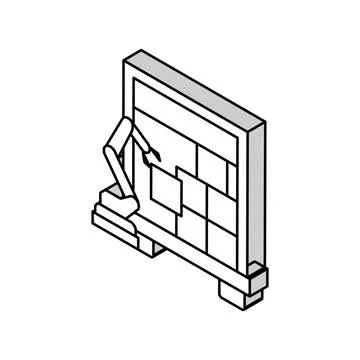 Package loading autonomous delivery isometric icon vector illustration 스톡 일러스트