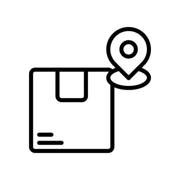 Package Location icon, to track the shipment. Stock Illustration