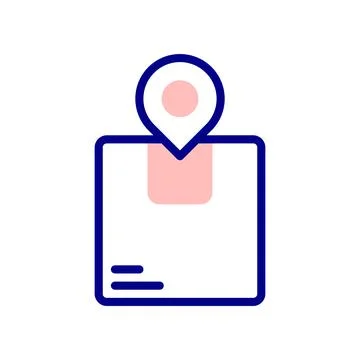 Package Location icon, to track the shipment. Stock Illustration
