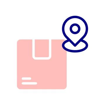 Package Location icon, to track the shipment. Stock Illustration