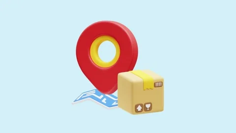 Package Location Status animated 3d icon. Stock Footage 289453938