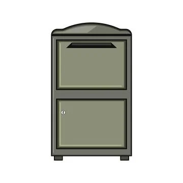 Package locker box for receiving secure deliveries Illustrazione stock