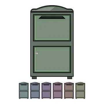 Package locker box for receiving secure deliveries Stock Illustration