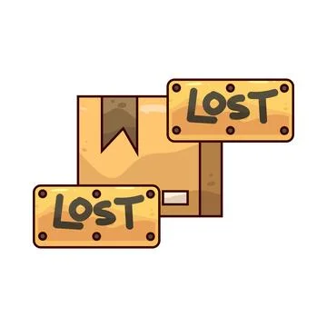 Package Lost illustration Stock Illustration