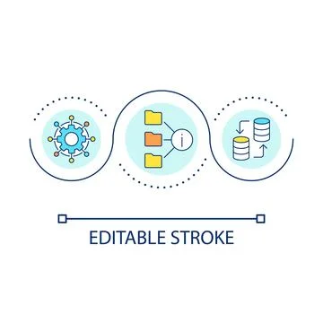 Package manager loop concept icon Stock Illustration