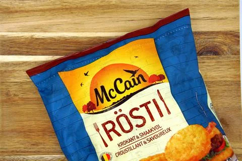 Package of McCain Rösti's Stock Photos