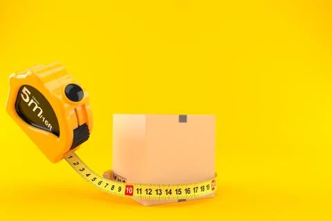 Package with measuring tape 스톡 일러스트