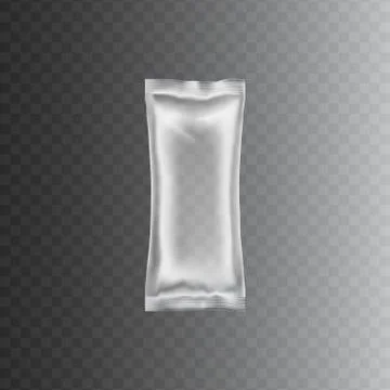 Package or bag retail packaging mockup vector isolated on transparent background Illustrazione stock