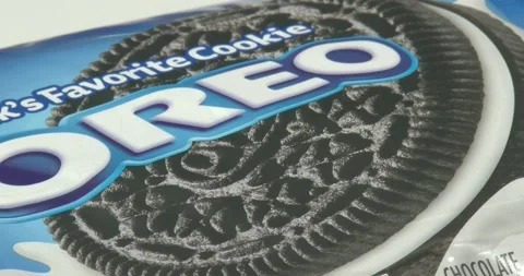 Package of Oreo Cookies Rotating Stock Footage 165840525