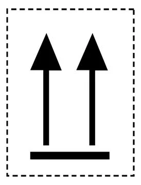 Package orientation this way up arrows mark Stockillustratie