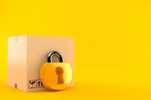 Package with padlock Stock Illustration