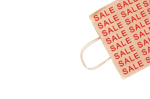 Package of paper on a white background. package sale Stock Illustration