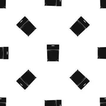Package pattern seamless black 스톡 일러스트