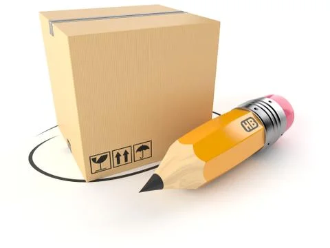 Package with pencil Illustration