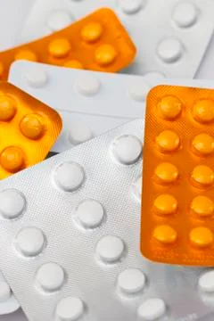 Package pills Stock Photos