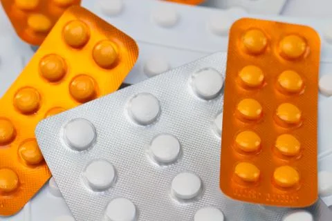 Package pills Stock Photos