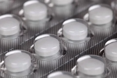 Package with pills Foto stock