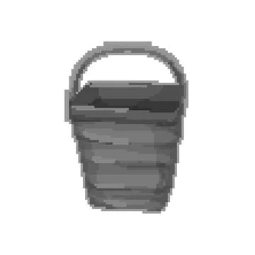 Package plastic bucket container pixel art vector illustration Illustration
