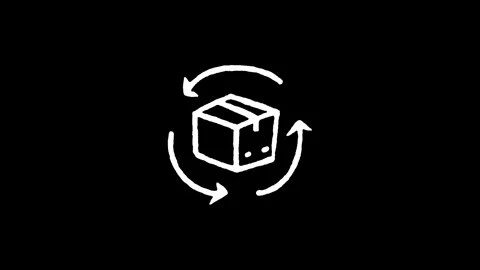 Package Processing Cycle Icon Stock Footage 346822217