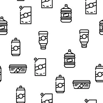 Package For Product Vector Seamless Pattern Stock Illustration